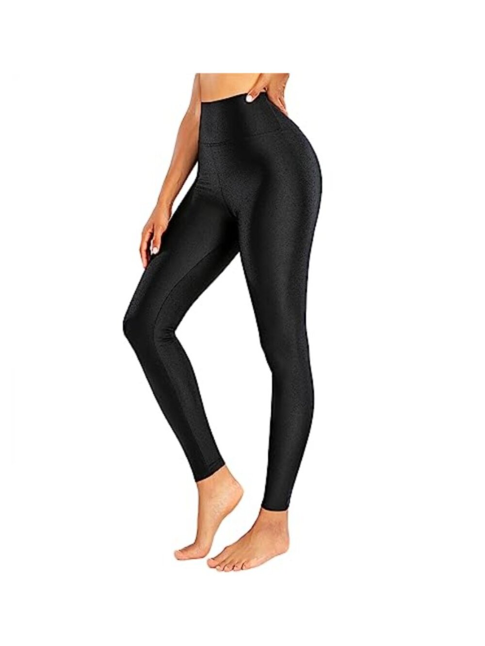 Shiny High Waisted Leggings Stretch Skinny Yoga Pants Tummy Control Tights